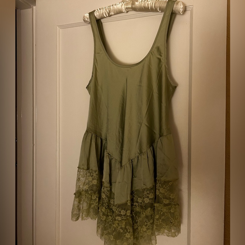 Free People Sage Green Slip Dress